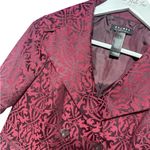 Stunning Burgundy Detailed Blazer Size 6 Cropped Holiday Perfection Red Photo 3