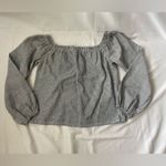 Brandy Melville John Galt 100% Cotton Striped Off the Shoulder Crop Shirt Photo 0