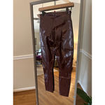 Spanx  Faux‎ Leather Leggings Women's Size XL Brown Photo 5