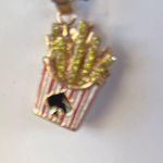 Kate Spade Gold and Pink French Fry Necklace 16" plus 3" extender Photo 1