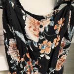 American Rag Black and Floral Jumpsuit with slits in legs Photo 2
