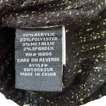 Violets & Roses Black Gold Metallic Sparkle Wrap Bishop Long Sleeve Sweater Top Size XL Photo 4