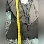 Anthropologie Tabitha Blazer Jacket Black Silk Draped Collar Size 4 S Small Photo 5