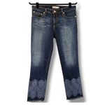 Tory Burch Embroidered Raw Hem Ankle Jeans Women’s Size: 30 Photo 11