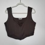 Popular 21  Grey Corset Crop Top Photo 2