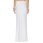 Norma Kamali Bias Obie Skirt in Snow White Small New Womens Satin Long Maxi Photo 3