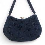 Vintage Walborg Black Beaded Mini Cocktail Evening Shoulder Hand Bag Purse Kiss Lock Clutch Whimsygoth Feminine Art Deco Classy 1960s Measurement in pics Photo 2