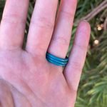 Free People Handmade blue flower ring sz 6 Photo 2