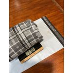 LY2K VANITY Pea Coat Plaid‎ Large Jacket Gray Button Peacoat Collared Photo 8