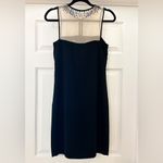 LK Bennett NWT L.K. Bennett Black Narni Sheer Mesh Jeweled Neckline Sleeveless Shift Dress Photo 7