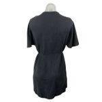 ZARA Women's Black Short Sleeve V Neck Button Down Fit & Flare Mini Dress Size M Photo 1