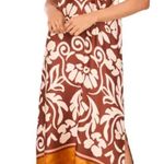 Halogen Brown and Cream Floral Maxi Dress NWOT Photo 0