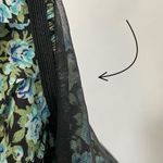 Vintage Blouson Dress Blue Roses Floral Pleated Skirt Women Plus Size Retro 90s Photo 8