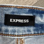 EXPRESS  Conscious Edit Straight Ankle High Rise Jeans Blue 4 Distressed‎ Photo 8