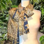 Rima brand awesome cheetah print large scarf! New Black Photo 2