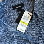 Alfani  Womens Shirt Dress DENIM TEXTURE Print Button Up Sleeveless BLUE NWT #24 Photo 6