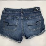 American Eagle  Size 4 Shorts Shortie AEO Low Rise Denim Cuffed Stretch Women's Photo 9