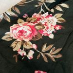 NWT Ambiance sizeM 3/4 sleeve black/red/pink flowered elastic waist short romper Black Size M Photo 7