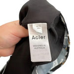 Acler Zammit Mini Dress‎ Long Sleeve Floral Printed Draped Navy Blue Size US 6 Photo 14