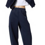 Uniqlo DRY Sweat Barrel Pants NWT Navy Large Photo 0