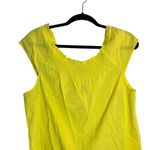 Theory NWT Womens Jennias Butter Yellow Smocked Linen Blend Sleeveless Top Large Photo 1