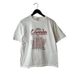 Vintage Y2K Canada Humor T Shirt White Large L Graphic Tee 100% Cotton Solid Photo 1