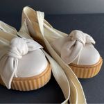 RHIANNA FENTY X PUMA | Cream Bow Creeper Flatform Sandals Sz 8 White Photo 3