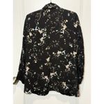 Matty M Black Floral Blazer Medium Women's Suit Jacket Work Office Photo 3