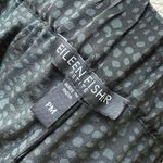 Eileen Fisher  100% Silk Printed Cropped Pull-On Pants High Waist Grey Sz MP Photo 9