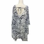 Simply Noelle Simply‎ Noelle Wild At Heart Zebra Blouse Blue XXL Photo 1
