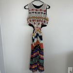 ZARA  Trafulac Dress Woman’s Sz M Colorful Geometric Tribal Print Cut Outs Beach Photo 6