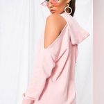 by the way. Delia Rose Pink Cold Shoulder Sweatshirt Hoodie Dress NWT Photo 0