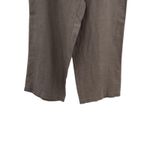 Eileen Fisher Pants Cropped Linen Side Zip Beige Tan Brown Size Medium Photo 4