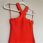 Love Tree Vibrant Orange Ribbed Bodycon Mini Dress Photo 1