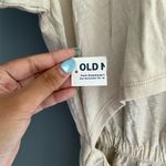 Old Navy  Women's Beige Waist-Defined‎ Midi Dress L Short Sleeve Cutout Back Photo 7