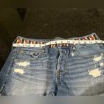 Abercrombie & Fitch  Tribal Belt Band Distressed Embroidered Shorts Sz 27 Photo 4