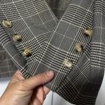 Dress Forum Boyfriend one button houndstooth plaid blazer jacket size large Photo 4
