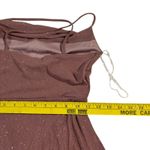 Glare Rose Pink Sparkle Party Dress Cowl Neck Criss Cross Back Photo 9