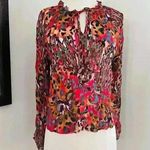Anthropologie Bl-nk London Annalee Peasant Blouse in Red Size SP NWT $118 Photo 0