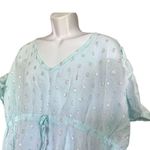 Womens Boutique Baby Blue Boho Swimsuit Swim Beach Tassel Coverup Photo 1
