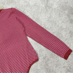 NWOT Lulu’s Retro Cutie Burgundy and Pink Textured Knit Long Sleeve Bodysuit M Red Size M Photo 9