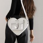 Dr. Martens NWT Ultra RARE White Heart Bag Patent Leather Discontinued Gothic Photo 9