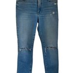 Good American Indigo Slit Knees High Rise Slim Straight Leg Jeans GCKSL67T SZ 29 Photo 0