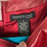 Kenneth Cole Size 6 Red 100% Leather Dress Photo 2