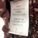 Le lis  Peasant Top Blouse Women's Large Brown Floral Crop Boho Cottage Milkmaid Photo 6