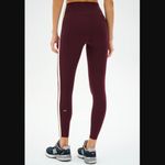 Splits59  Clare High Waist Rigor 7/8 Leggings in Dark Cherry / Creme Medium $128 Photo 4