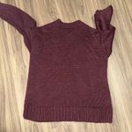 Victoria's Secret Victoria Secret Pink Boyfriend Sweater Knit Campus‎ Crew Pullover Maroon Size S Photo 3