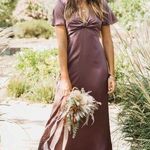 Show Me Your Mumu  Rome Twist Gown In Dusty Plum Luxe Satin Photo 0