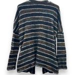 Modcloth  Black Multicolor Metallic Chenille Fuzzy Long Sleeve Open Cardigan Sz M Photo 5