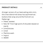 Madewell  Linen-blend button-wrap midi dress in Black Photo 10